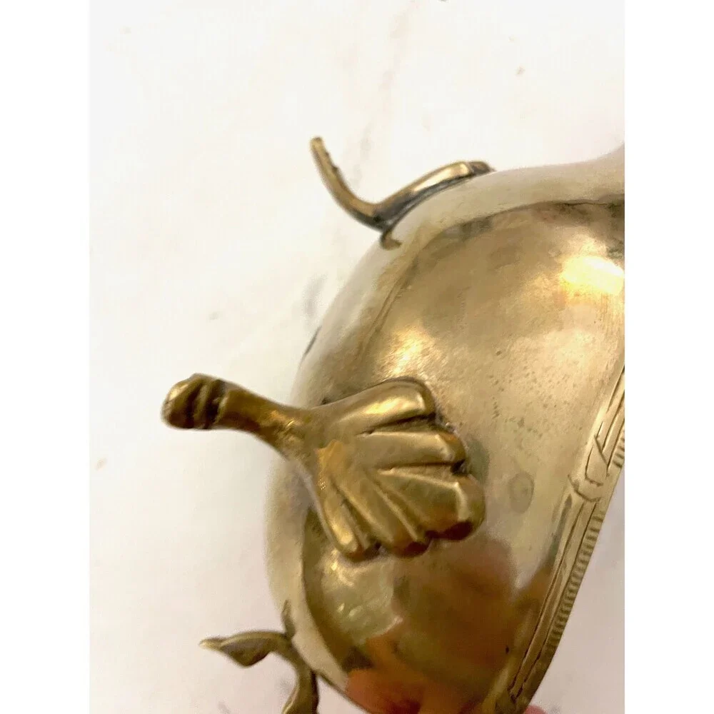 VTG GRAVY BOAT Silver Plated Brass Boat | Antique Sauce Boat |Ornate Table Decor